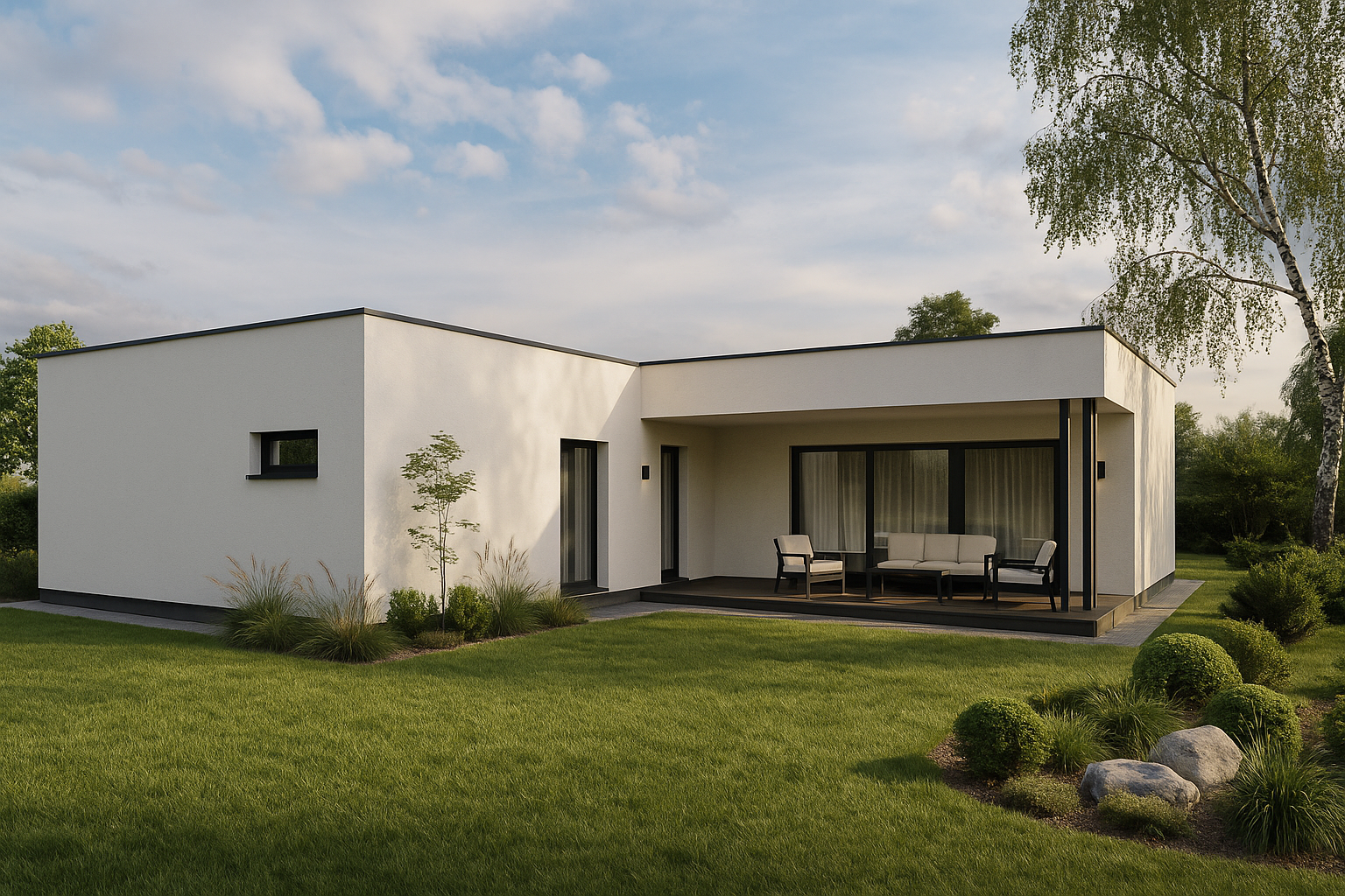 Namo vizualizacija iš kiemo pusės